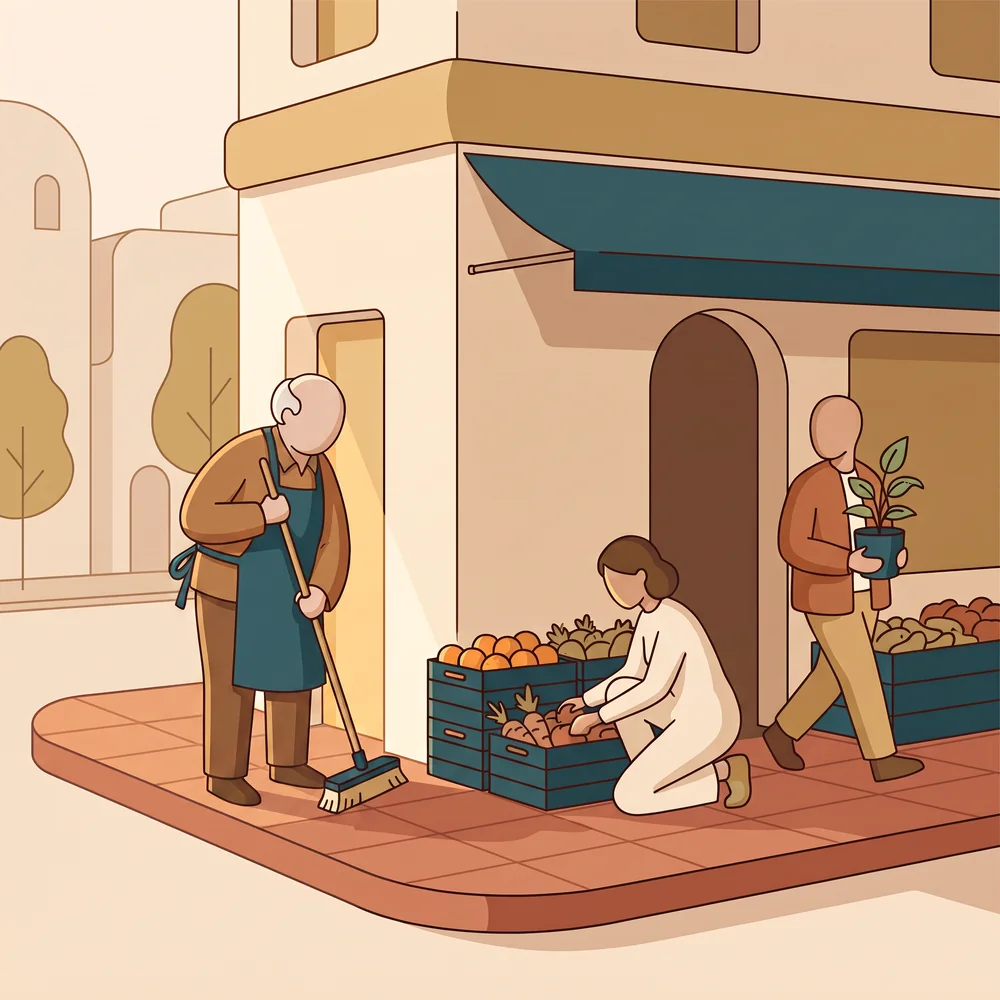 Managing Business illustration