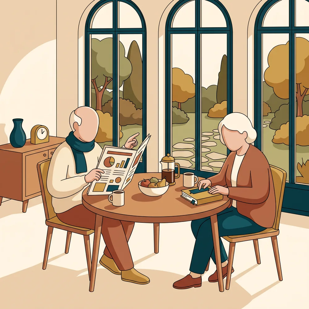 Stocks and Scholars illustration