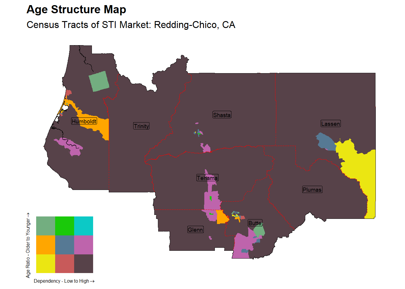 Age Structure Class by Census Tract