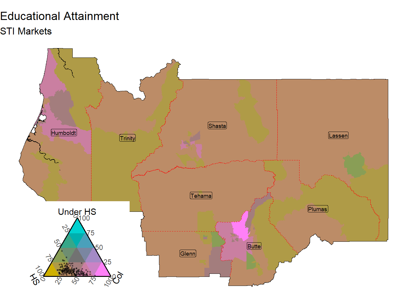 Educational Attainment Tricolor