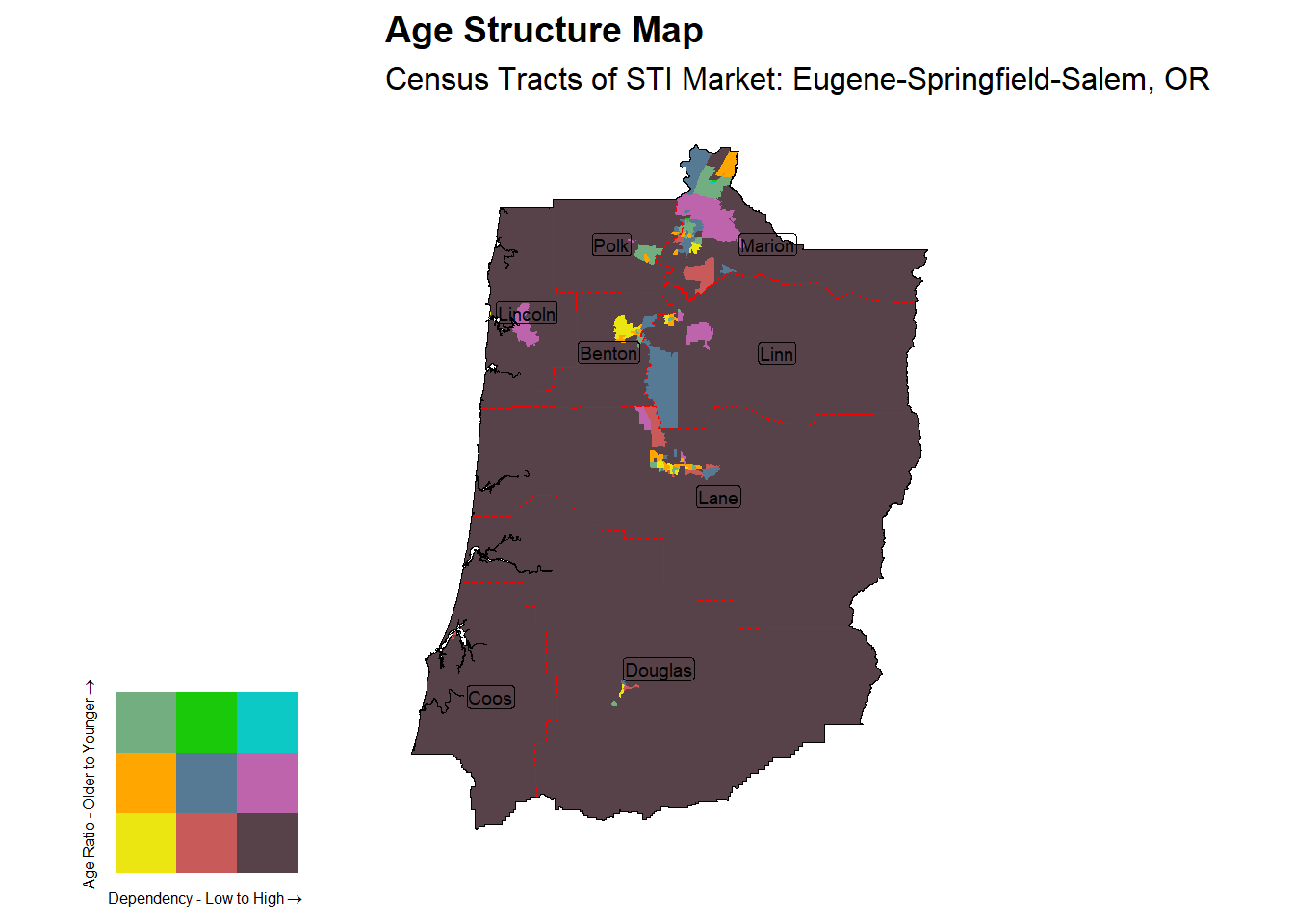 Age Structure Class by Census Tract