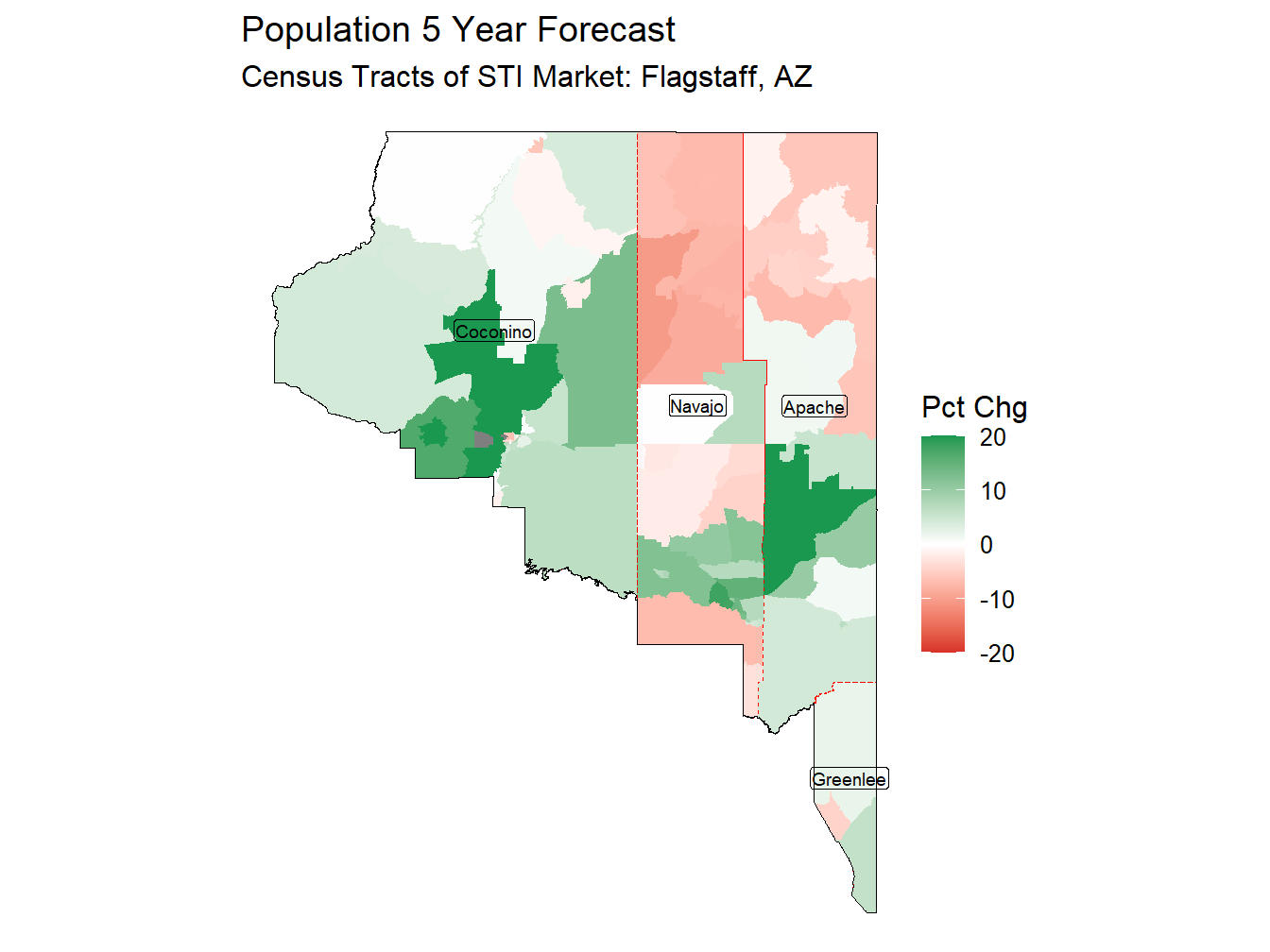 5 Year Percentage Change Thematic
