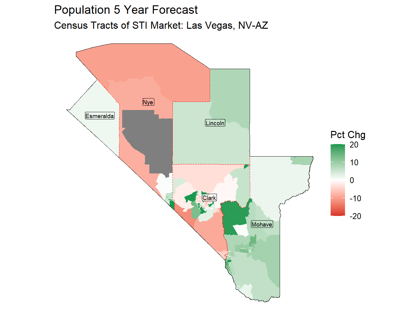 5 Year Percentage Change Thematic