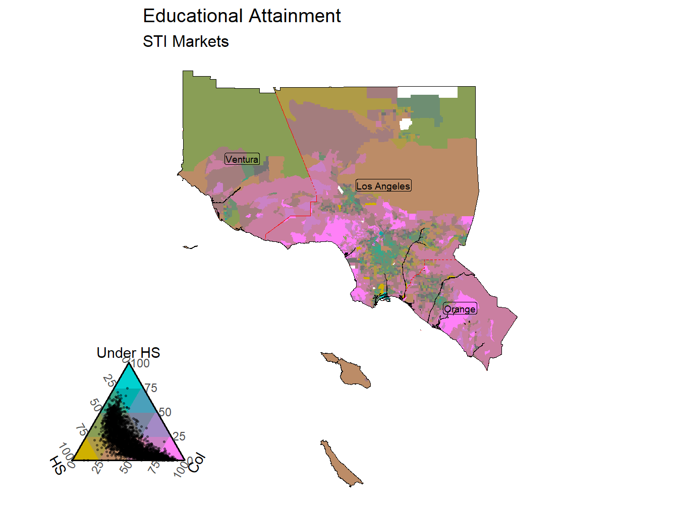 Educational Attainment Tricolor