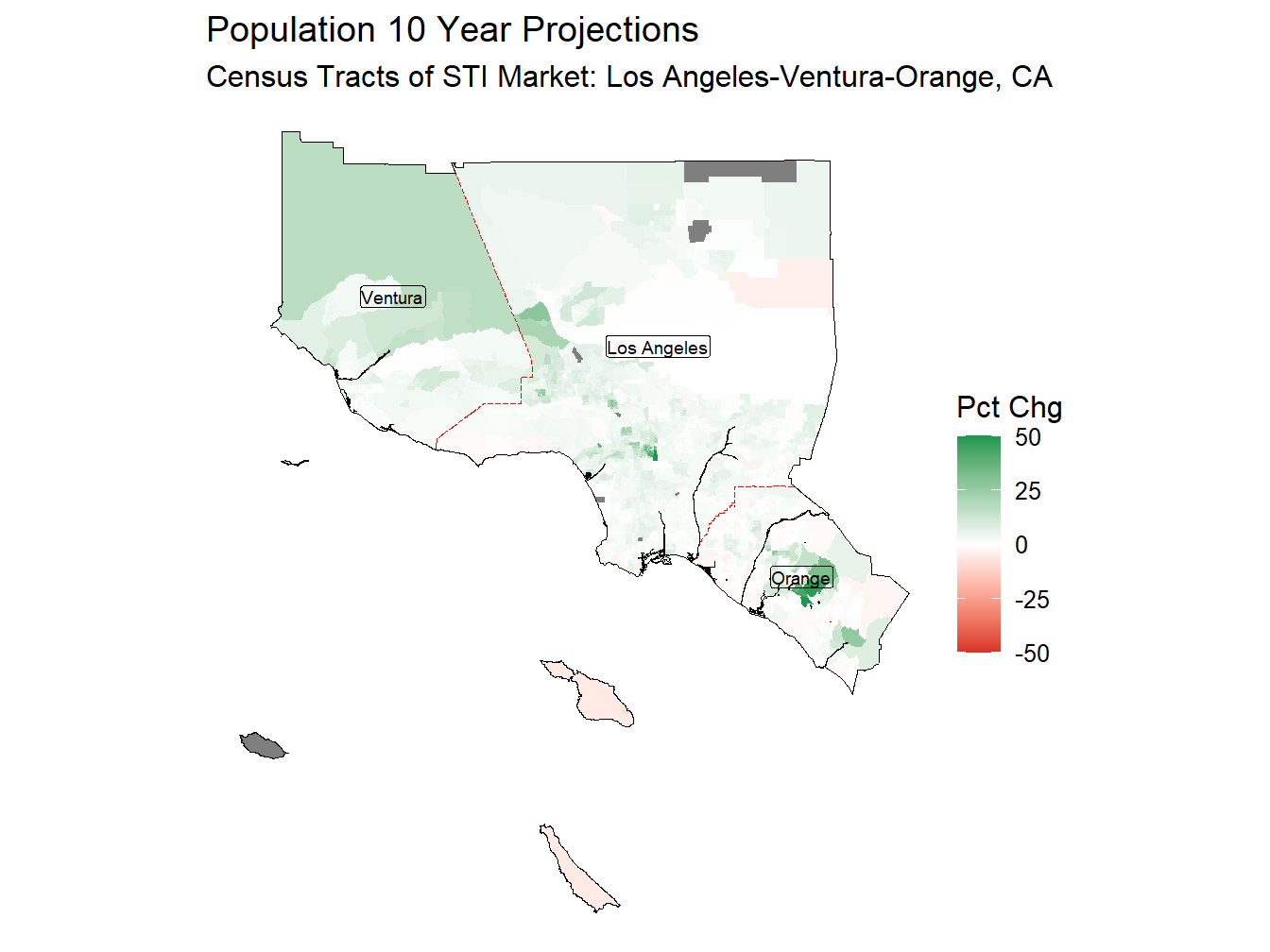 10 Year Percentage Change Thematic