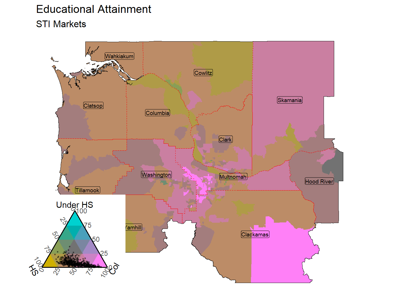 Educational Attainment Tricolor