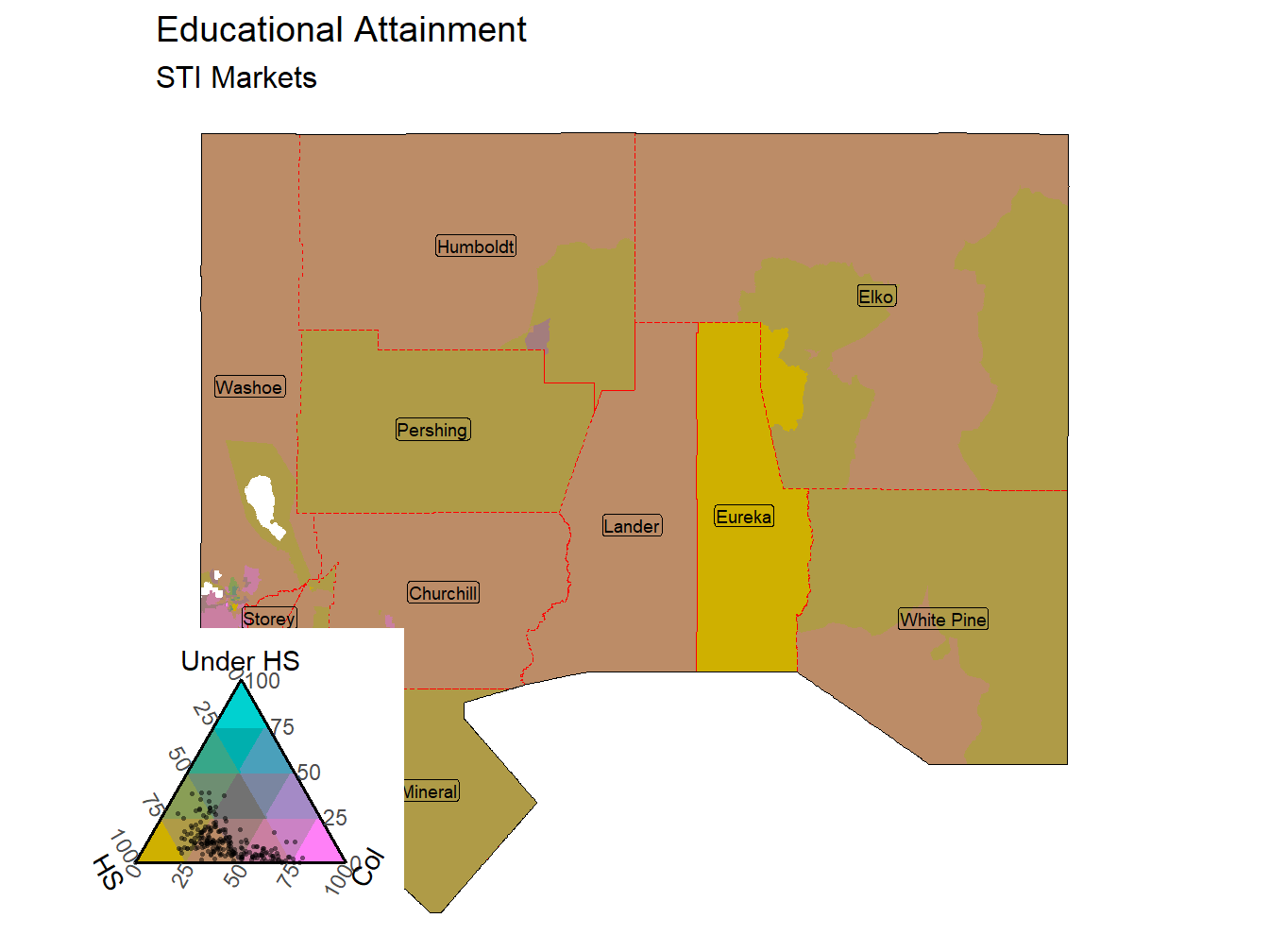 Educational Attainment Tricolor