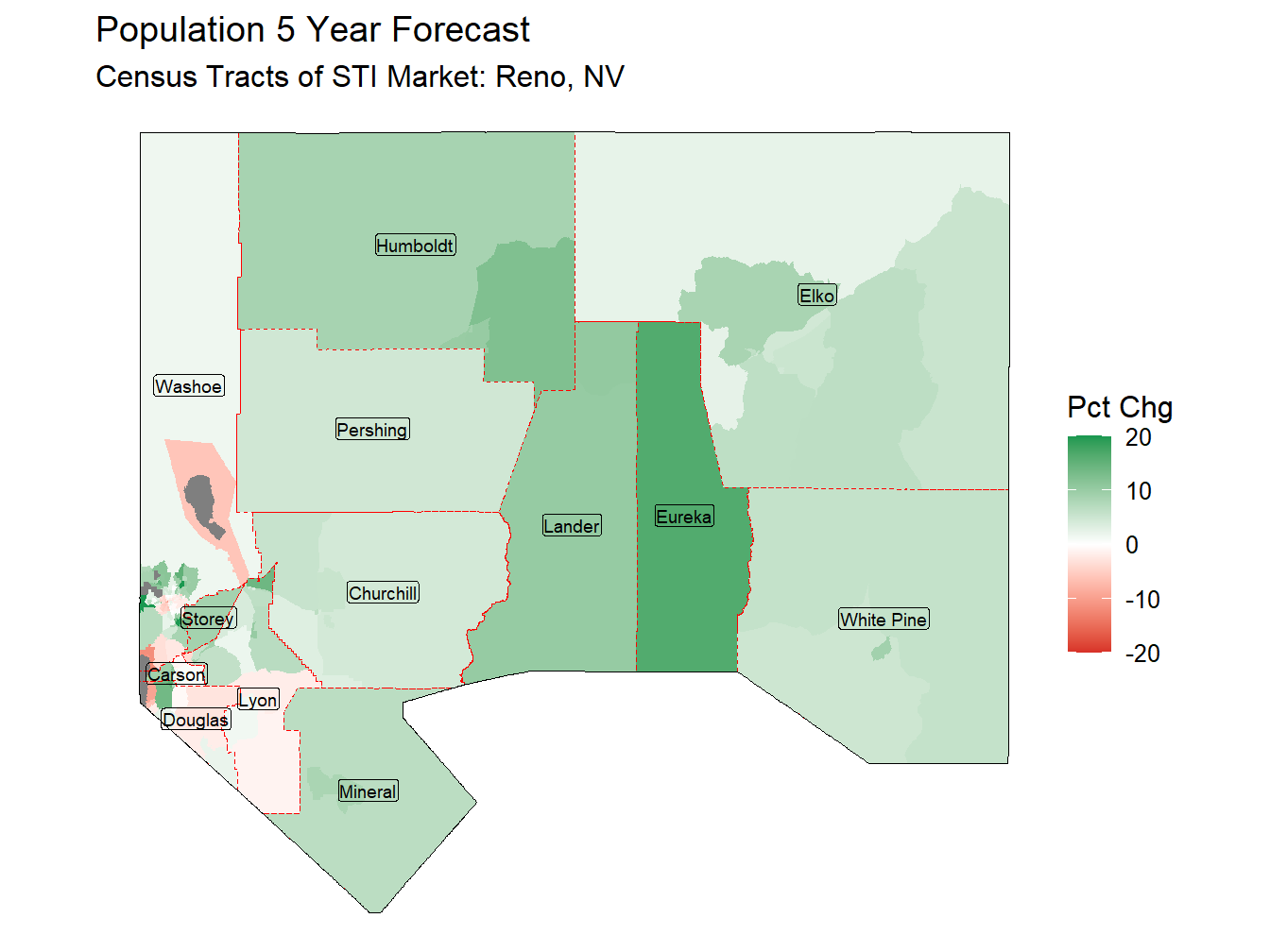 5 Year Percentage Change Thematic