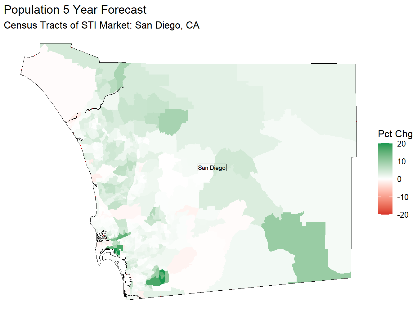 5 Year Percentage Change Thematic