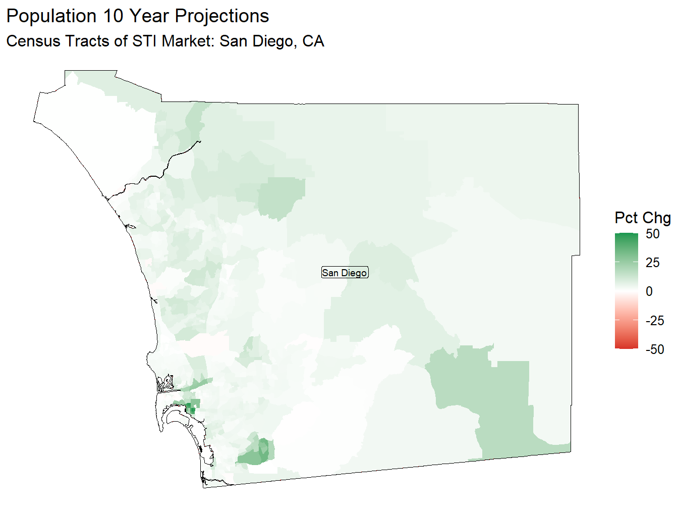 10 Year Percentage Change Thematic