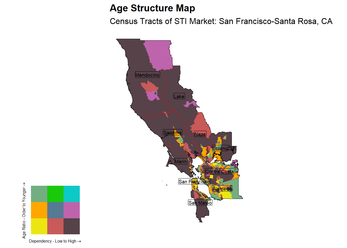Age Structure Class by Census Tract