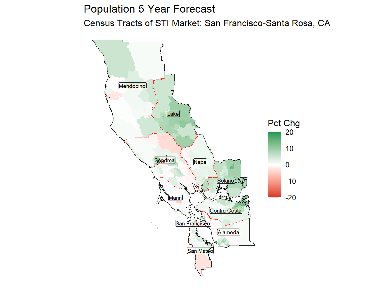 5 Year Percentage Change Thematic