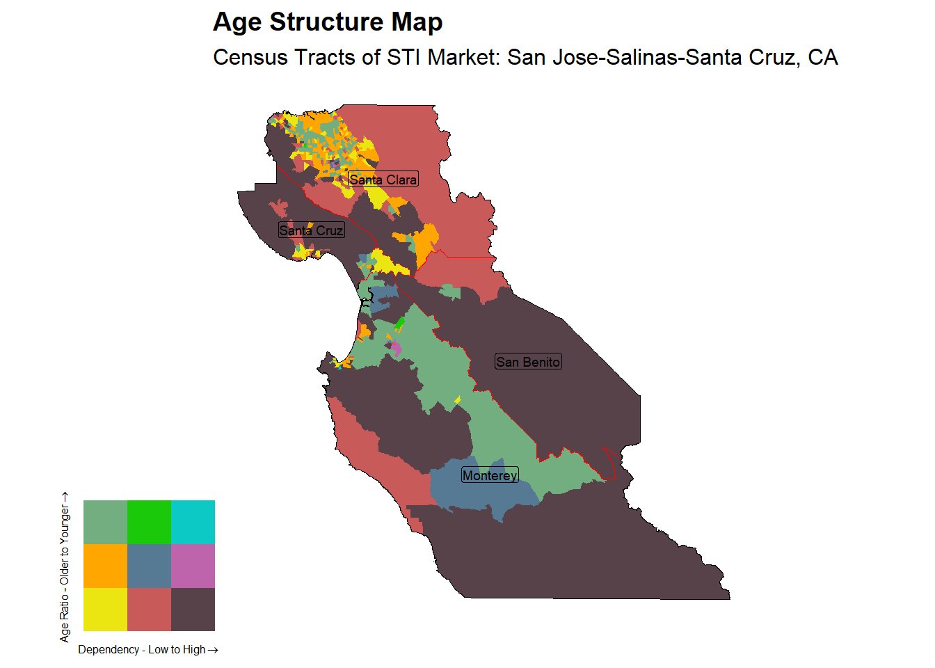 Age Structure Class by Census Tract