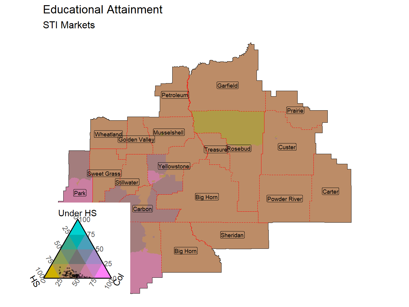 Educational Attainment Tricolor