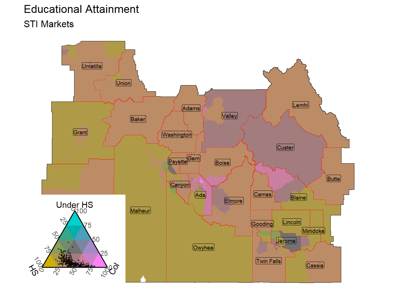 Educational Attainment Tricolor