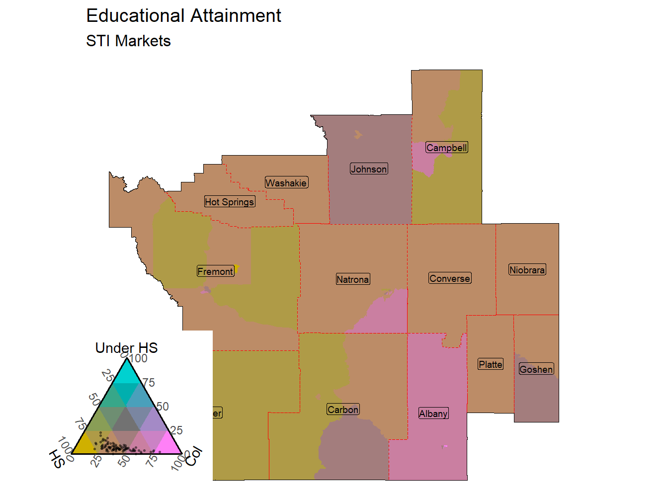 Educational Attainment Tricolor