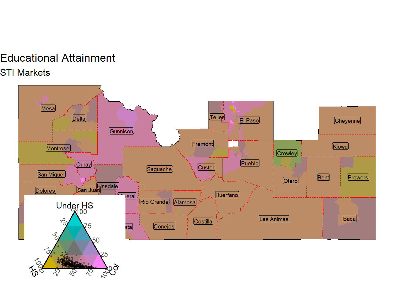Educational Attainment Tricolor
