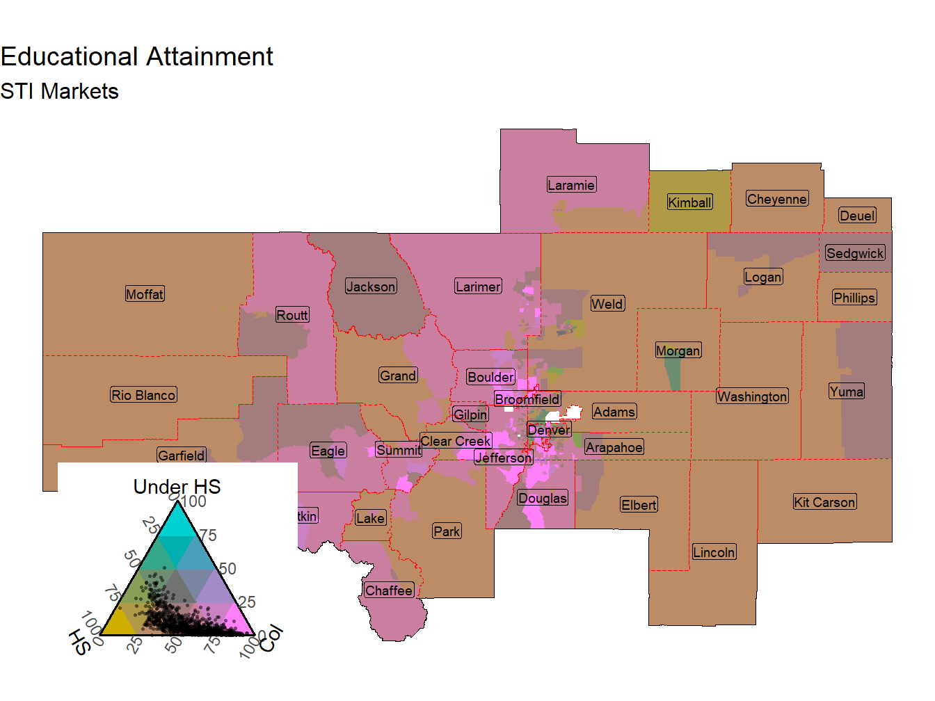 Educational Attainment Tricolor