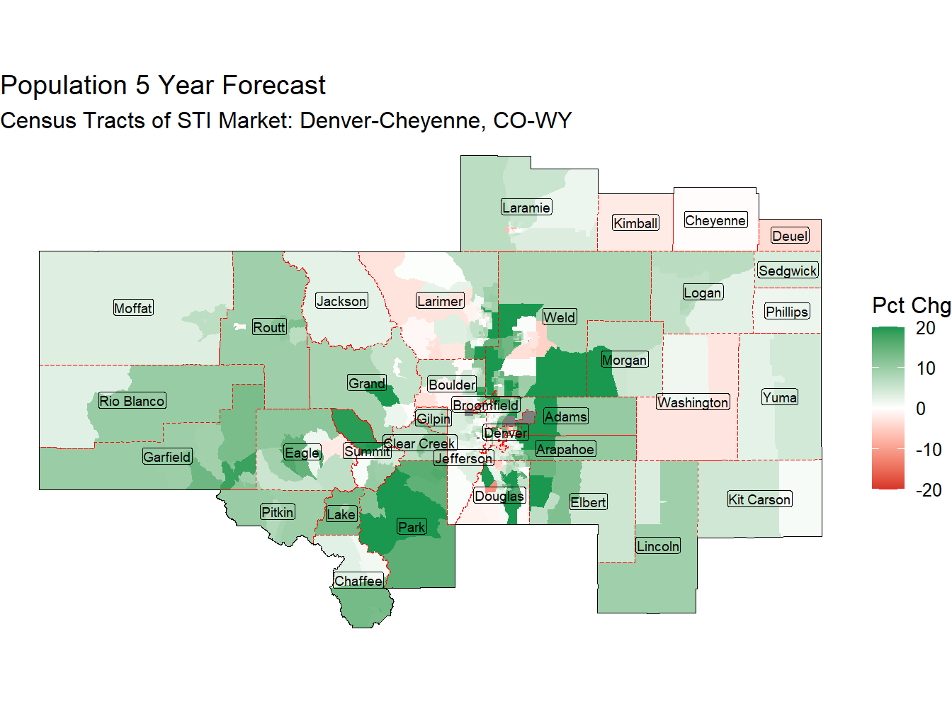 5 Year Percentage Change Thematic
