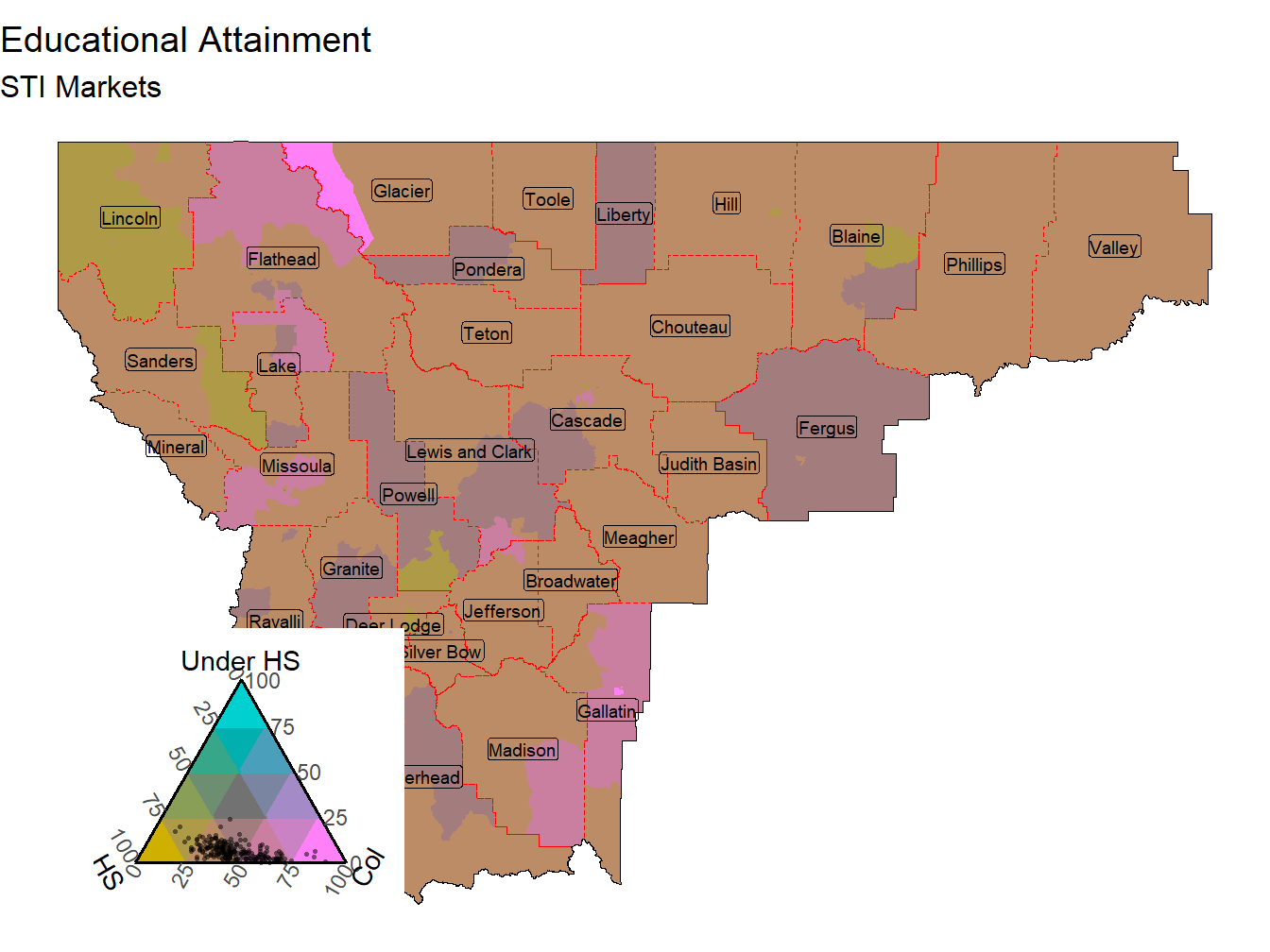 Educational Attainment Tricolor