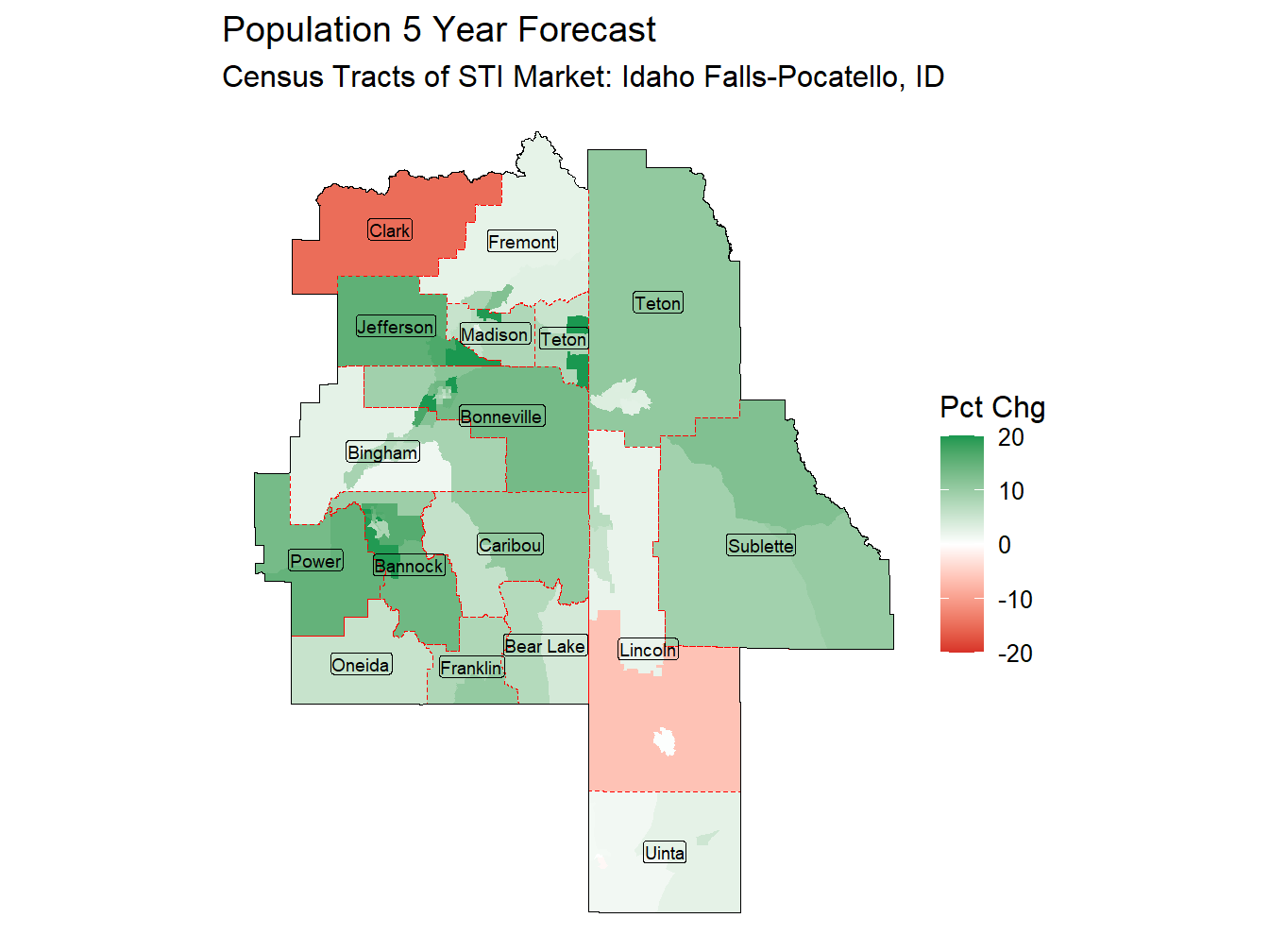 5 Year Percentage Change Thematic