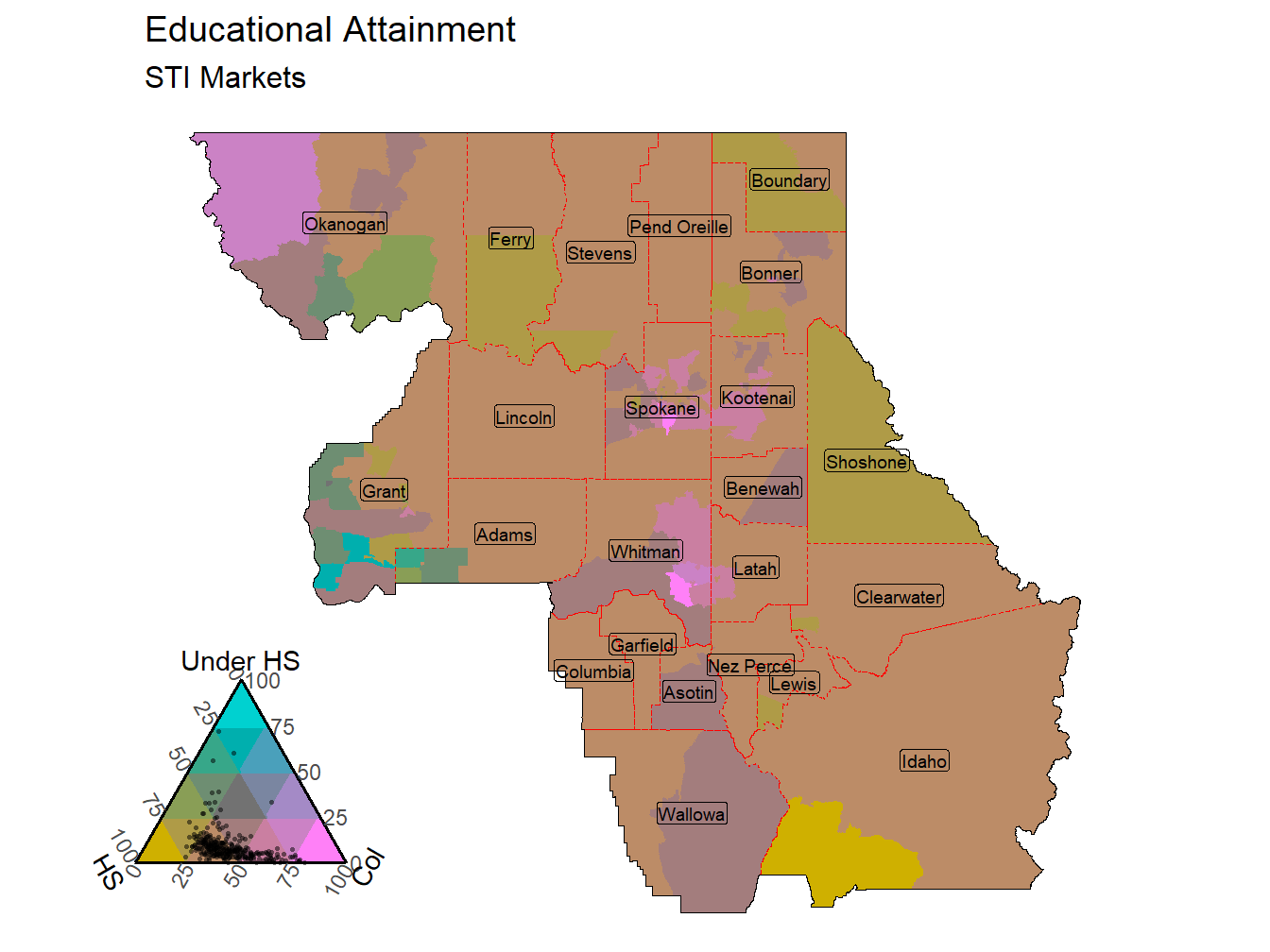 Educational Attainment Tricolor