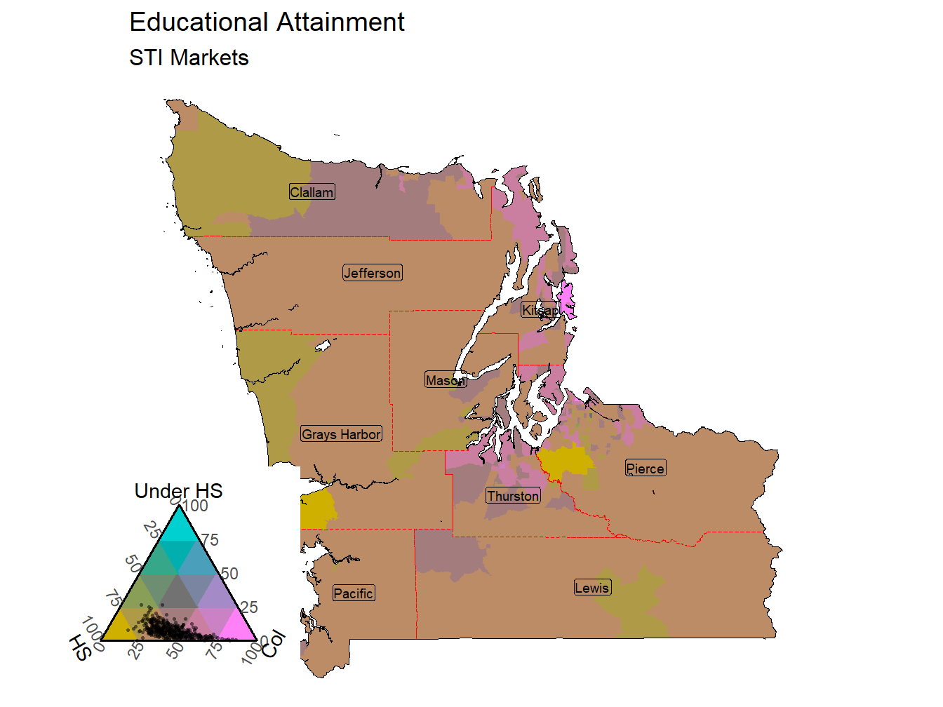 Educational Attainment Tricolor