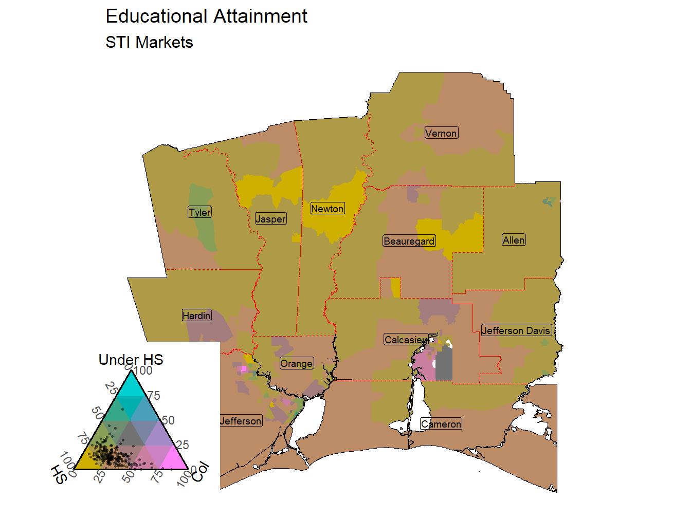 Educational Attainment Tricolor