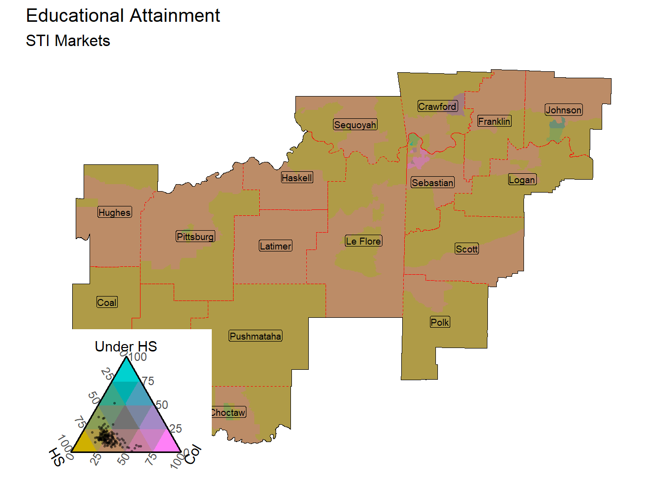 Educational Attainment Tricolor