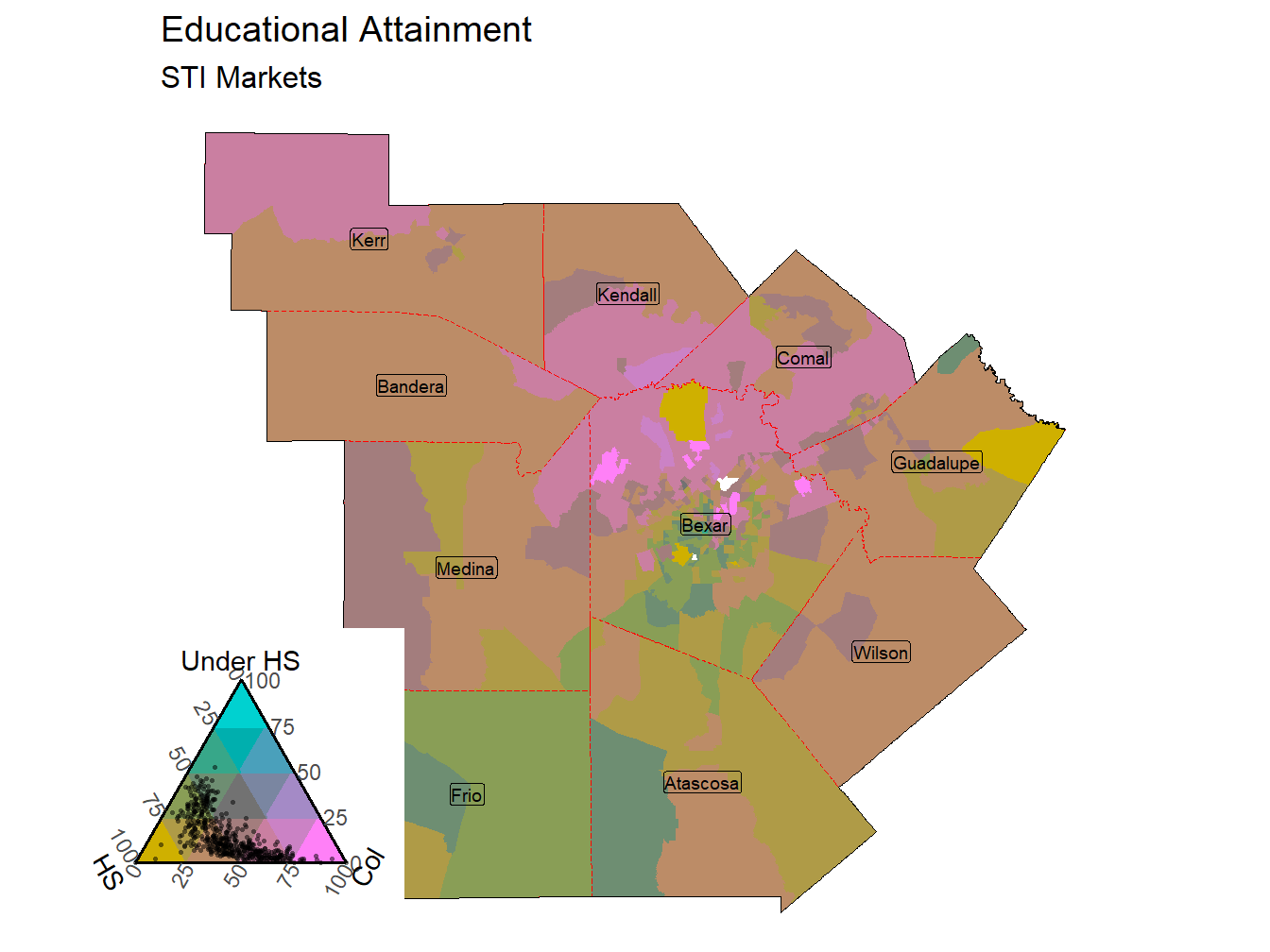 Educational Attainment Tricolor