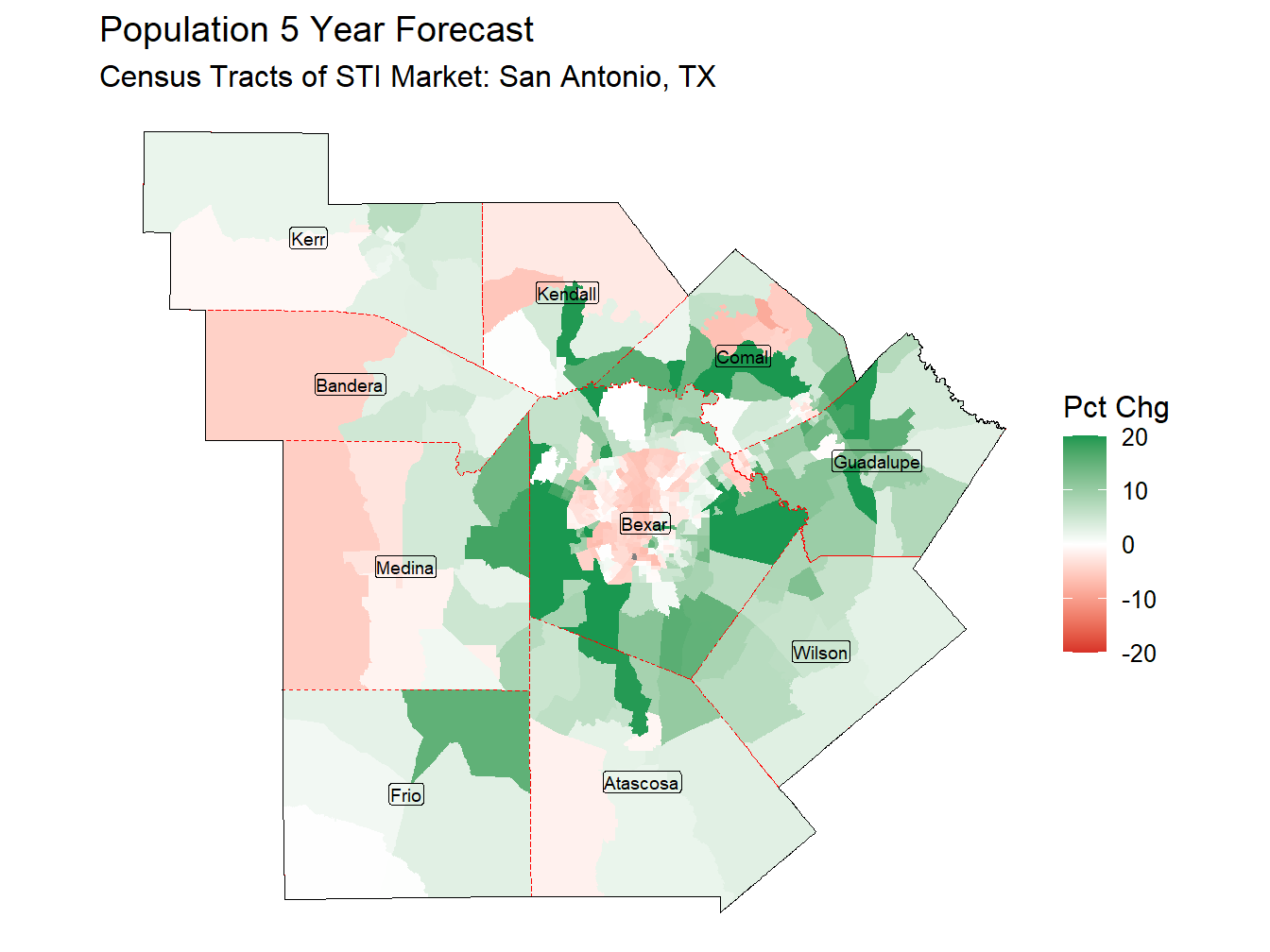 5 Year Percentage Change Thematic