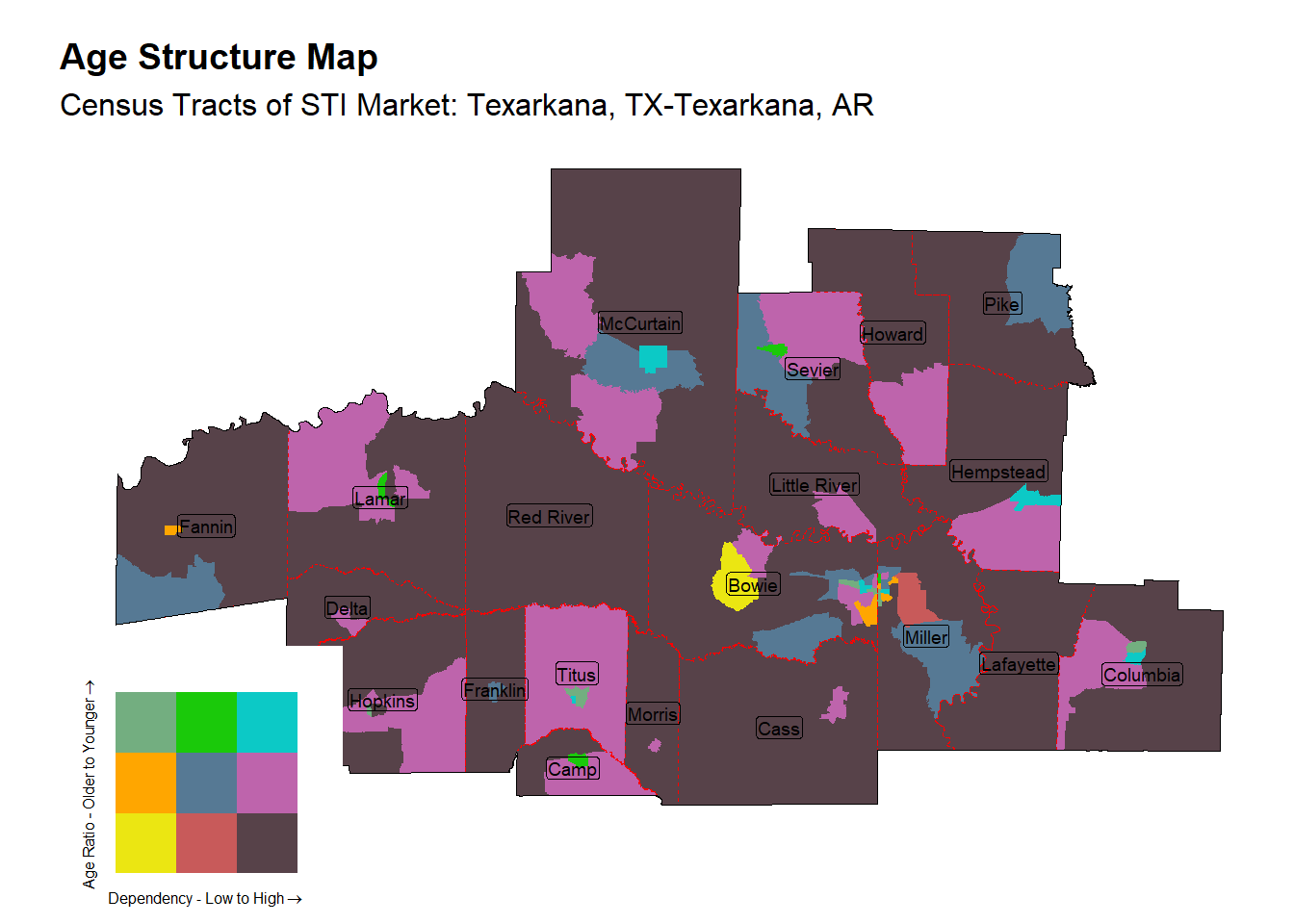 Age Structure Class by Census Tract