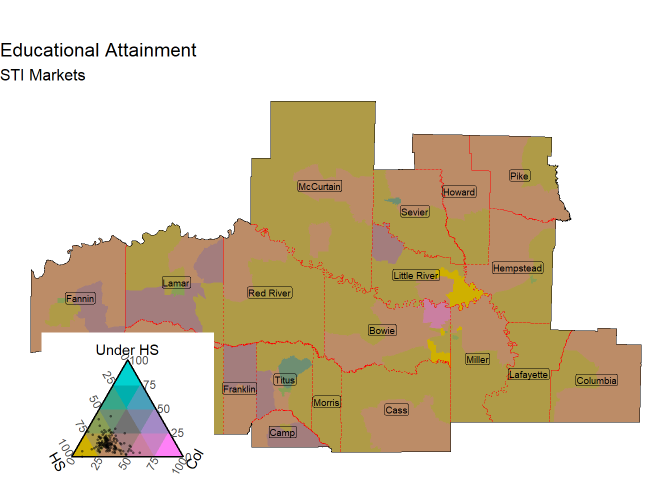 Educational Attainment Tricolor