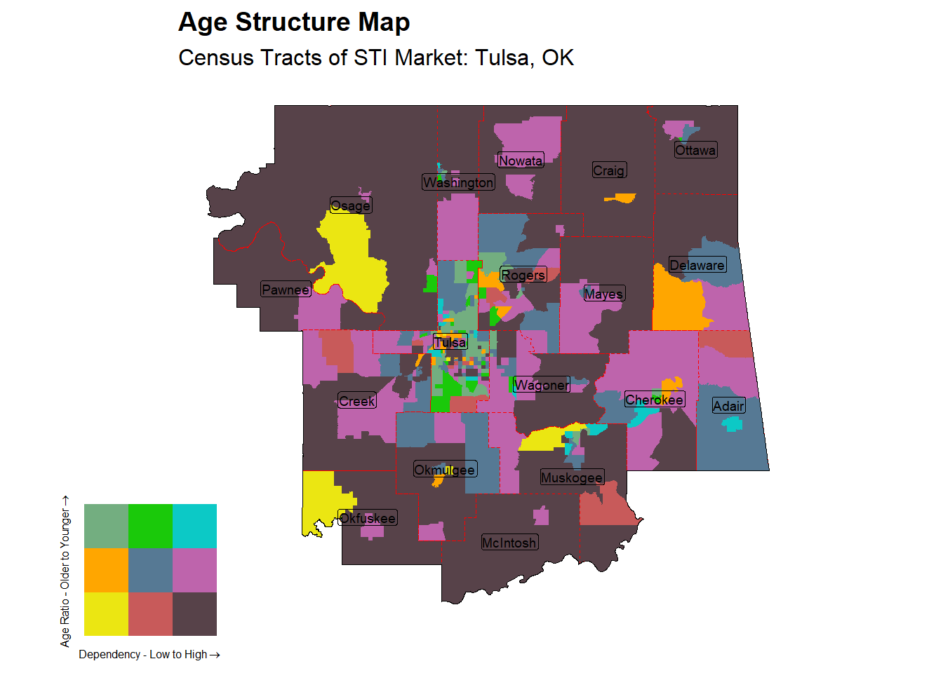 Age Structure Class by Census Tract