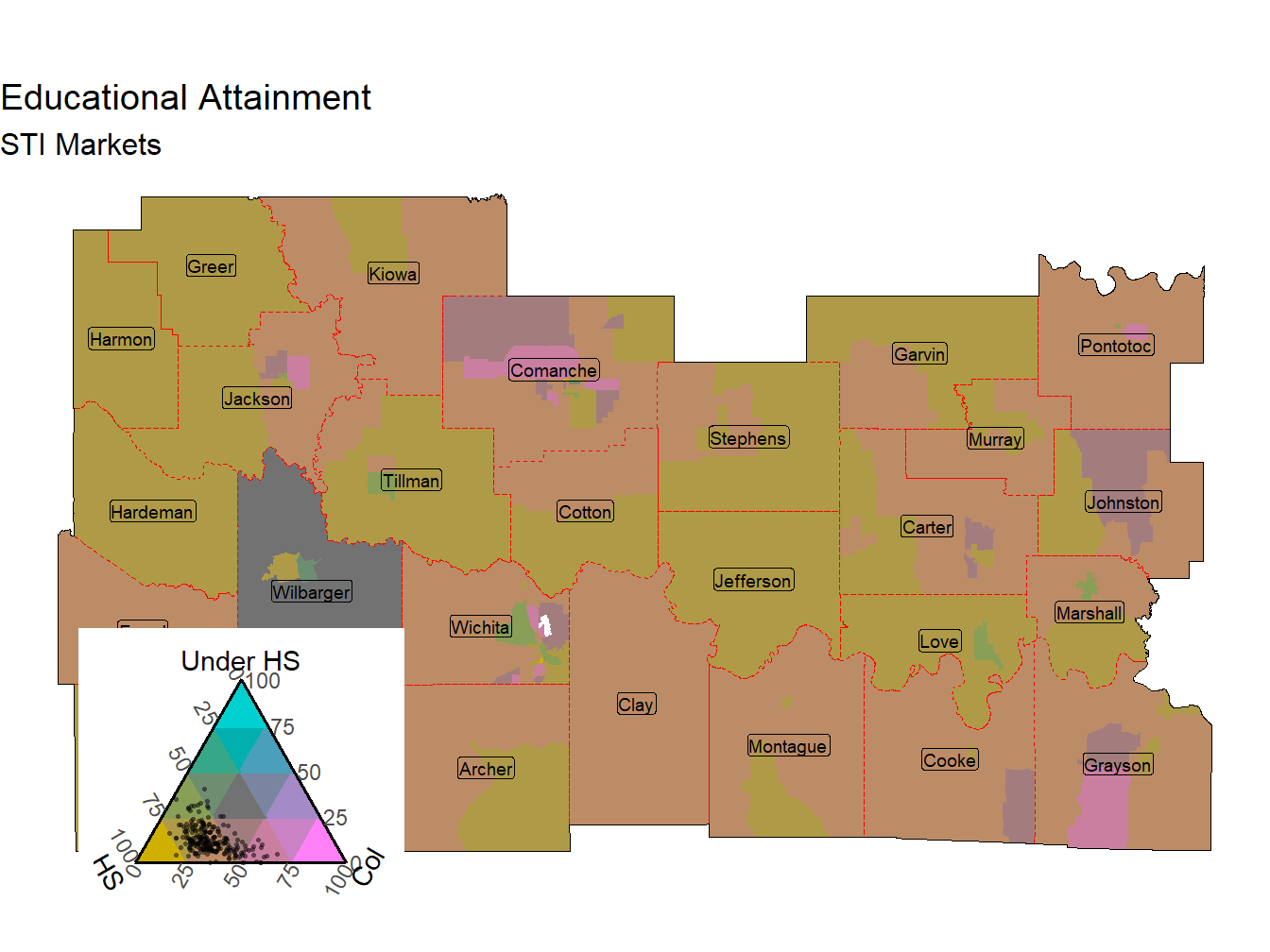 Educational Attainment Tricolor