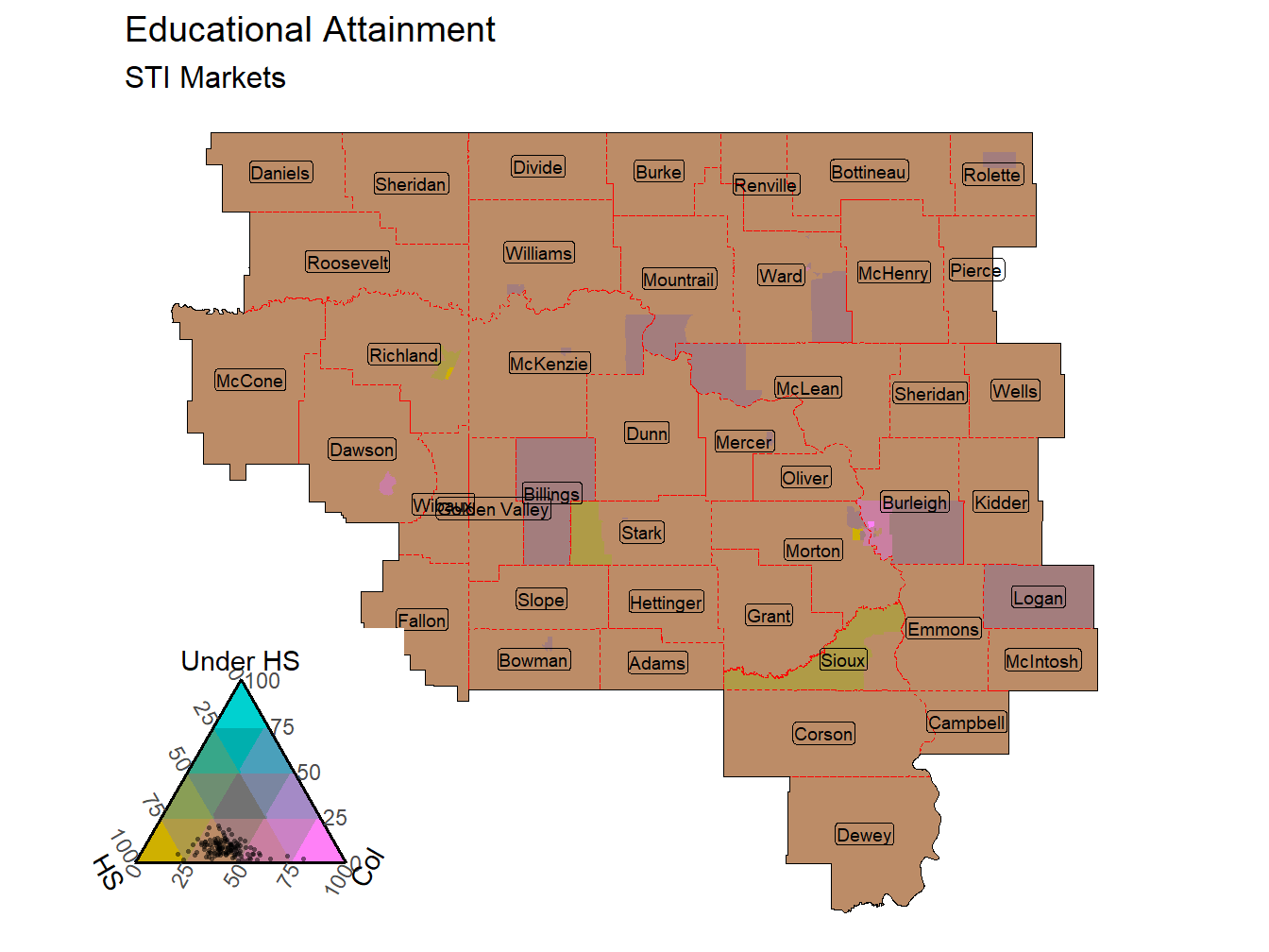 Educational Attainment Tricolor