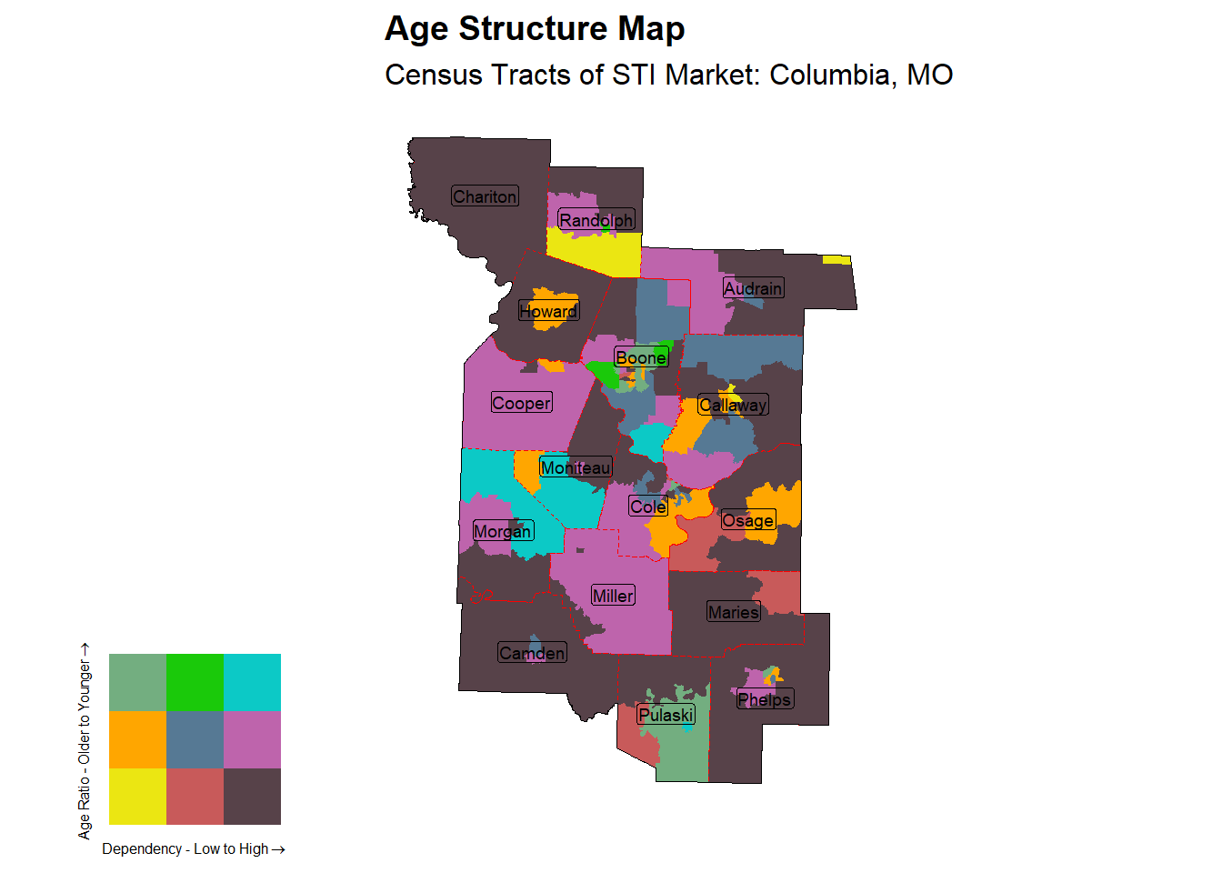 Age Structure Class by Census Tract