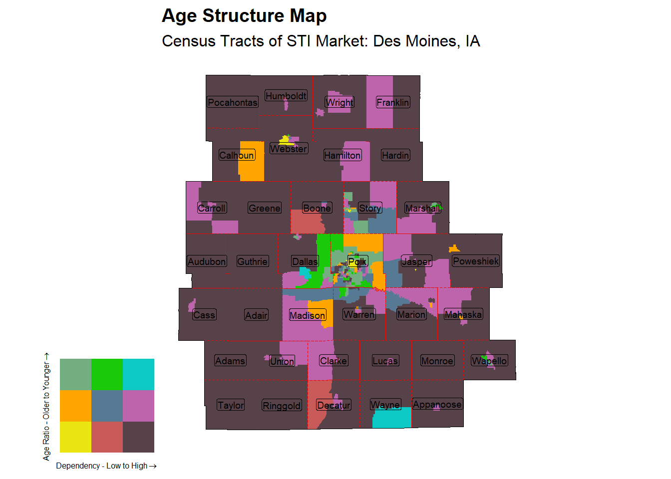 Age Structure Class by Census Tract