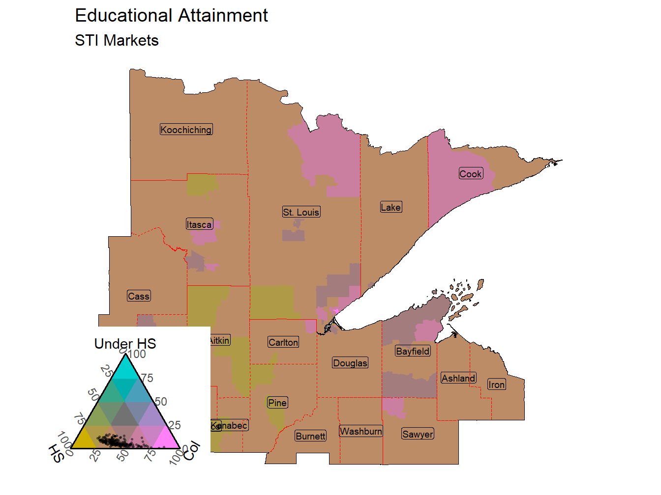 Educational Attainment Tricolor