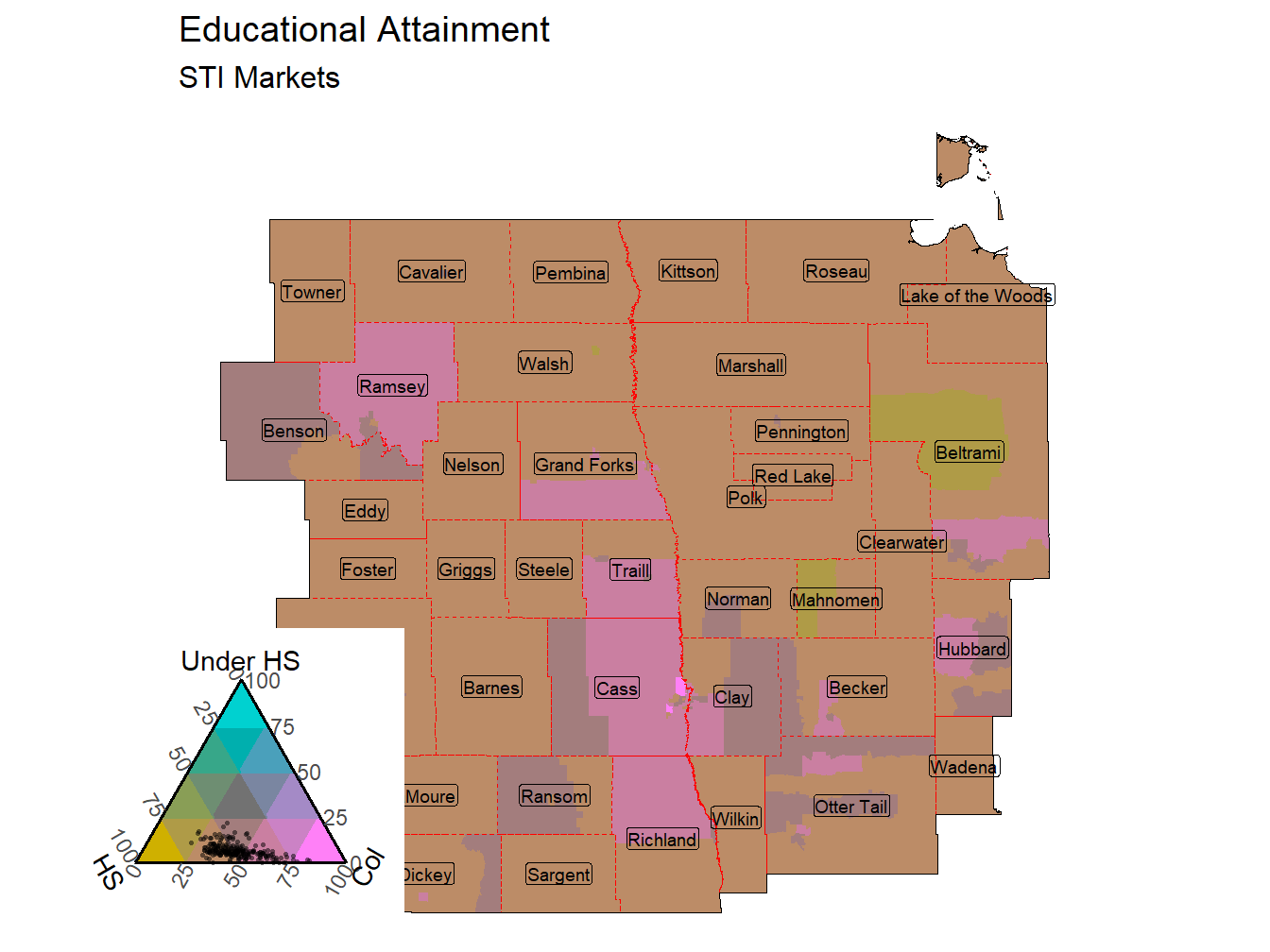 Educational Attainment Tricolor