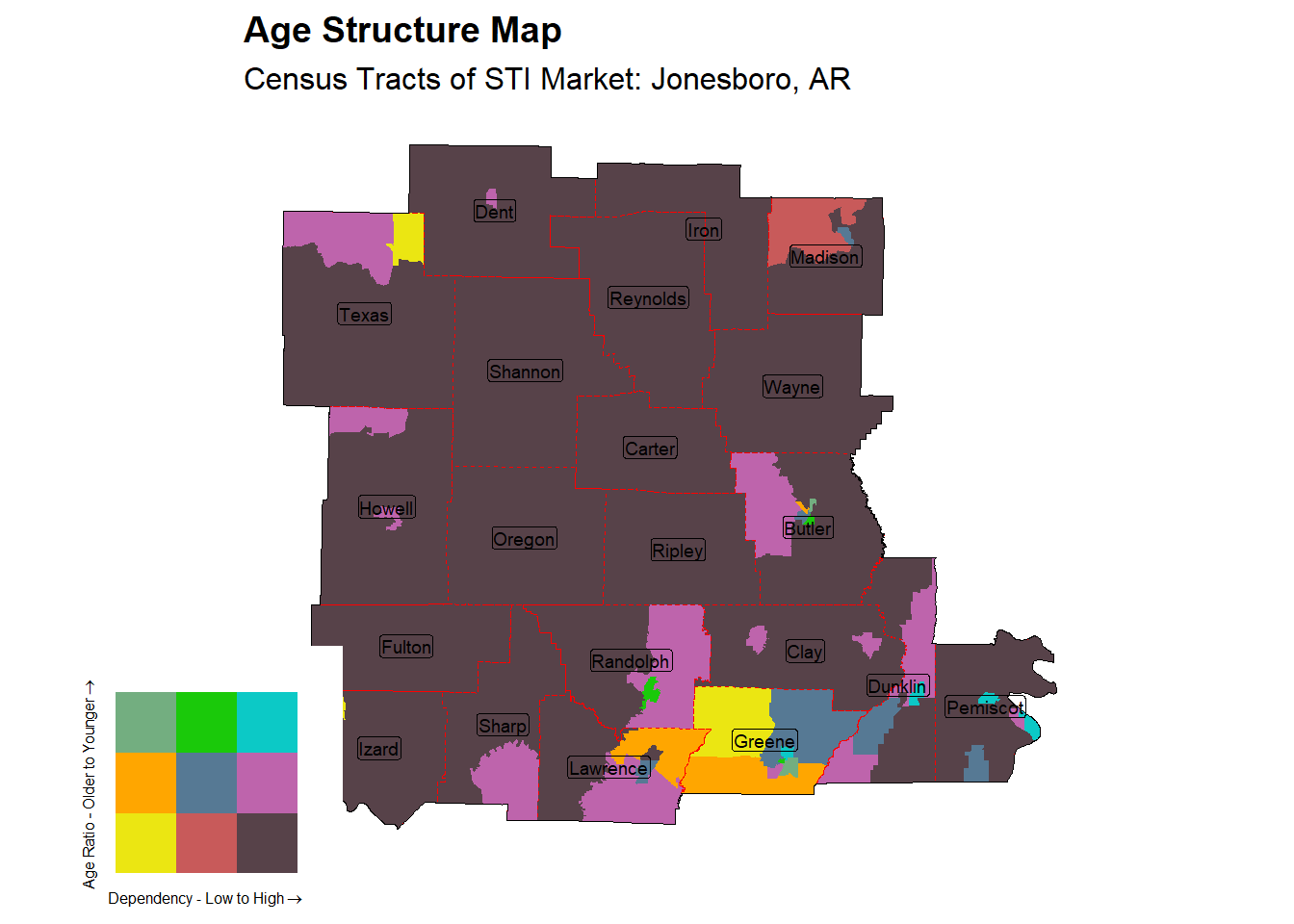 Age Structure Class by Census Tract
