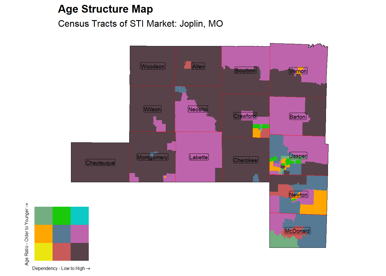 Age Structure Class by Census Tract