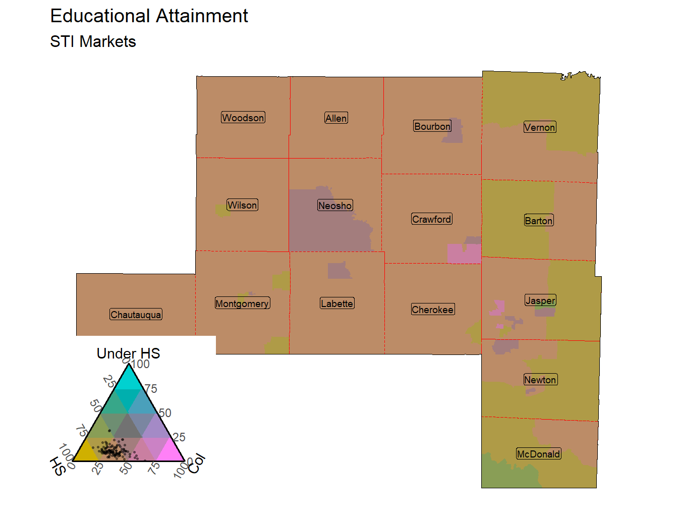 Educational Attainment Tricolor