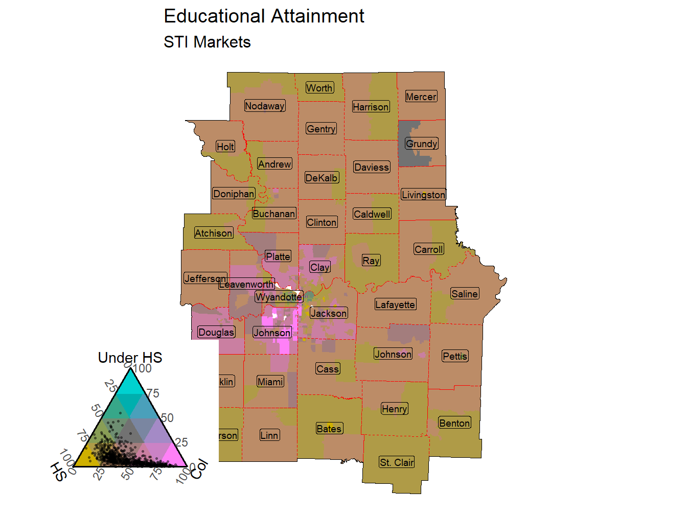 Educational Attainment Tricolor