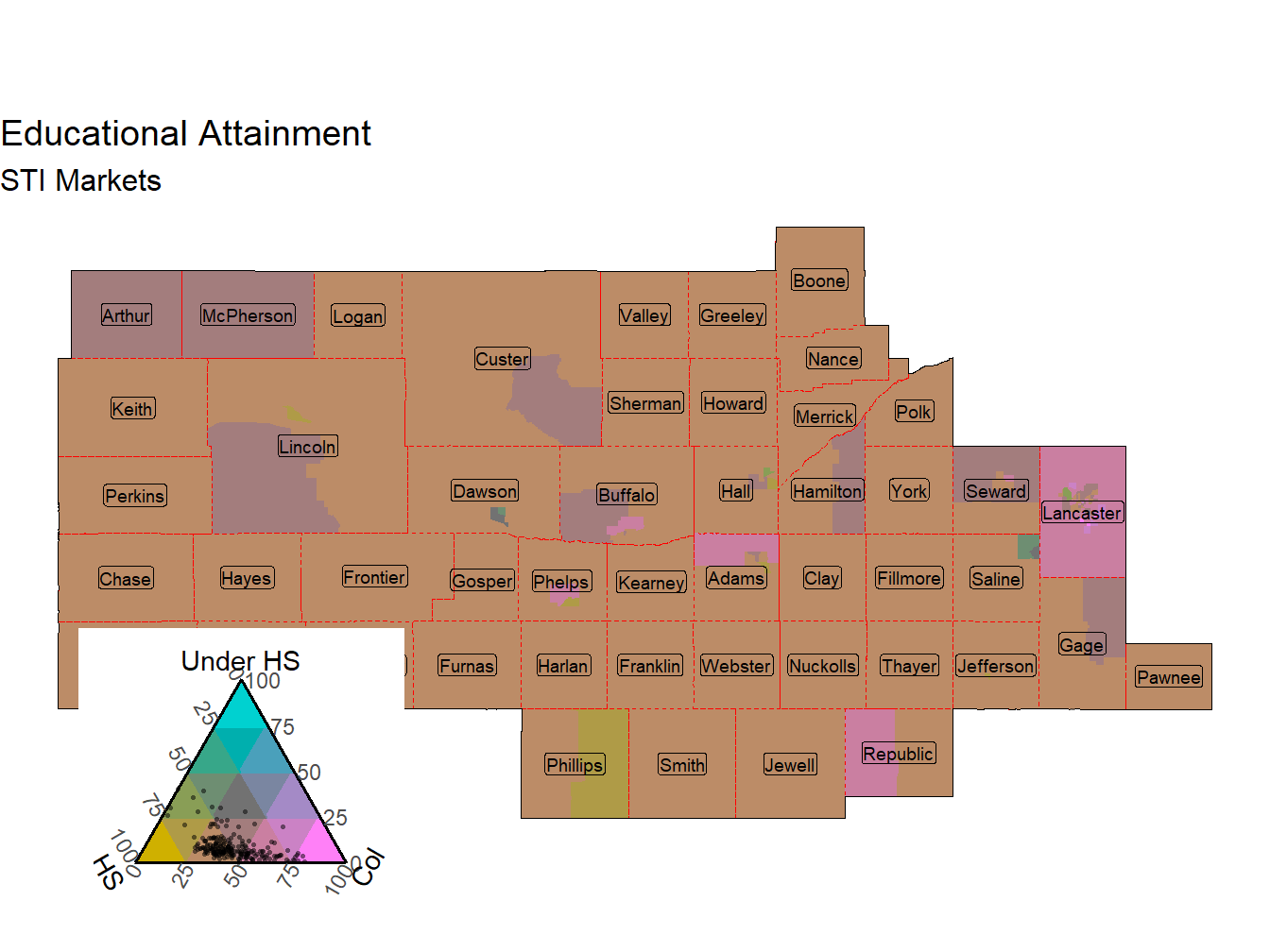 Educational Attainment Tricolor
