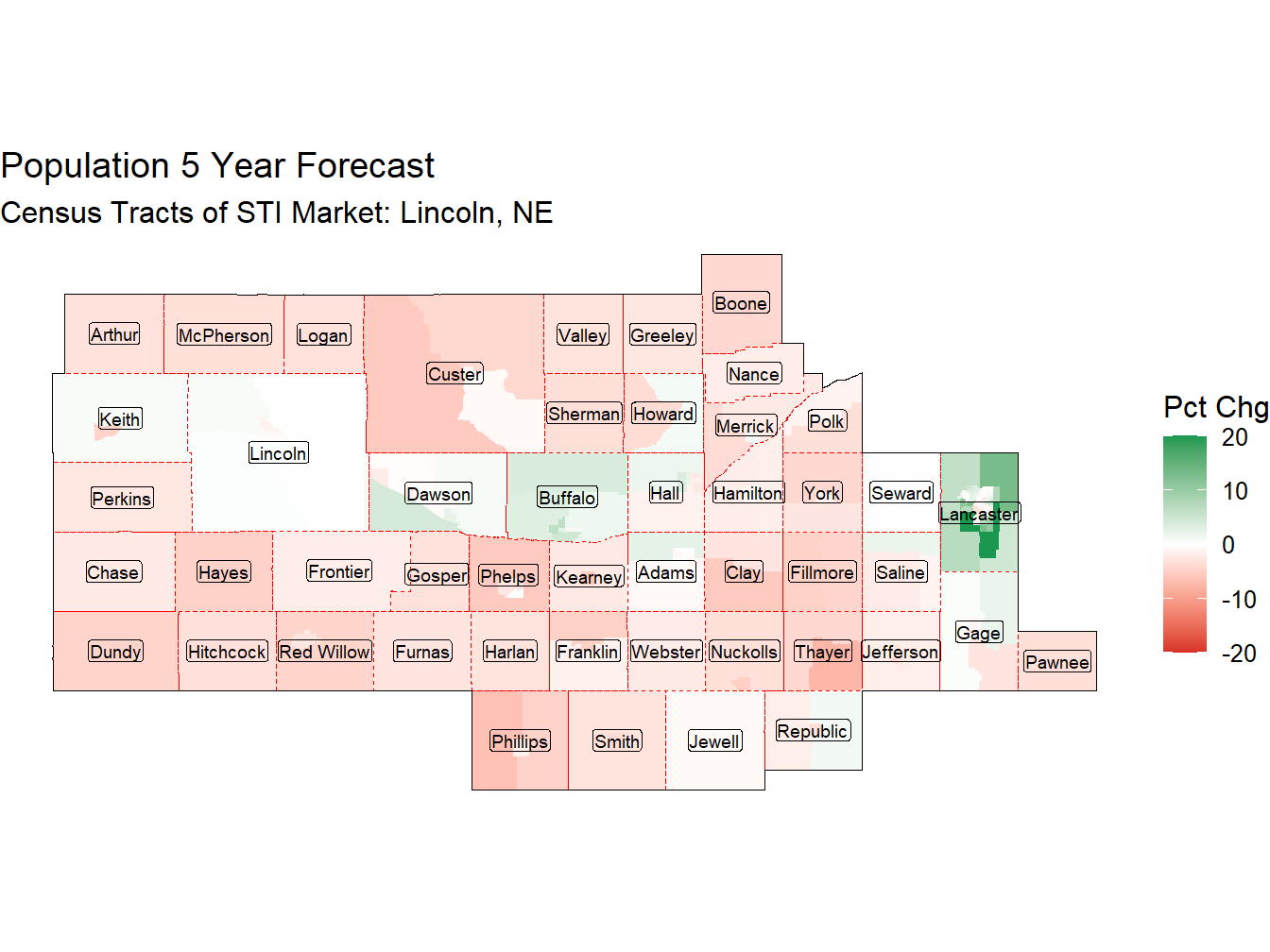 5 Year Percentage Change Thematic