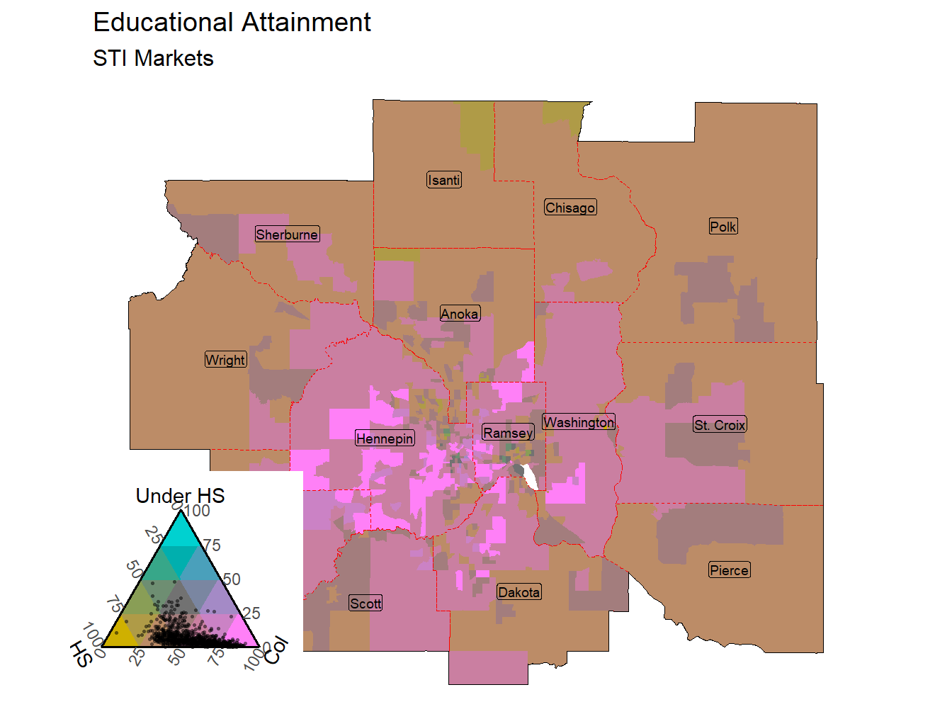 Educational Attainment Tricolor