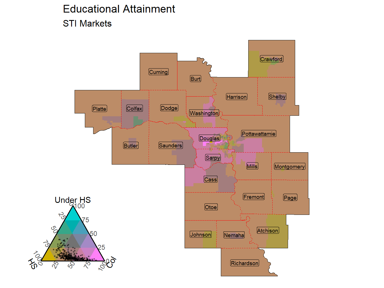 Educational Attainment Tricolor