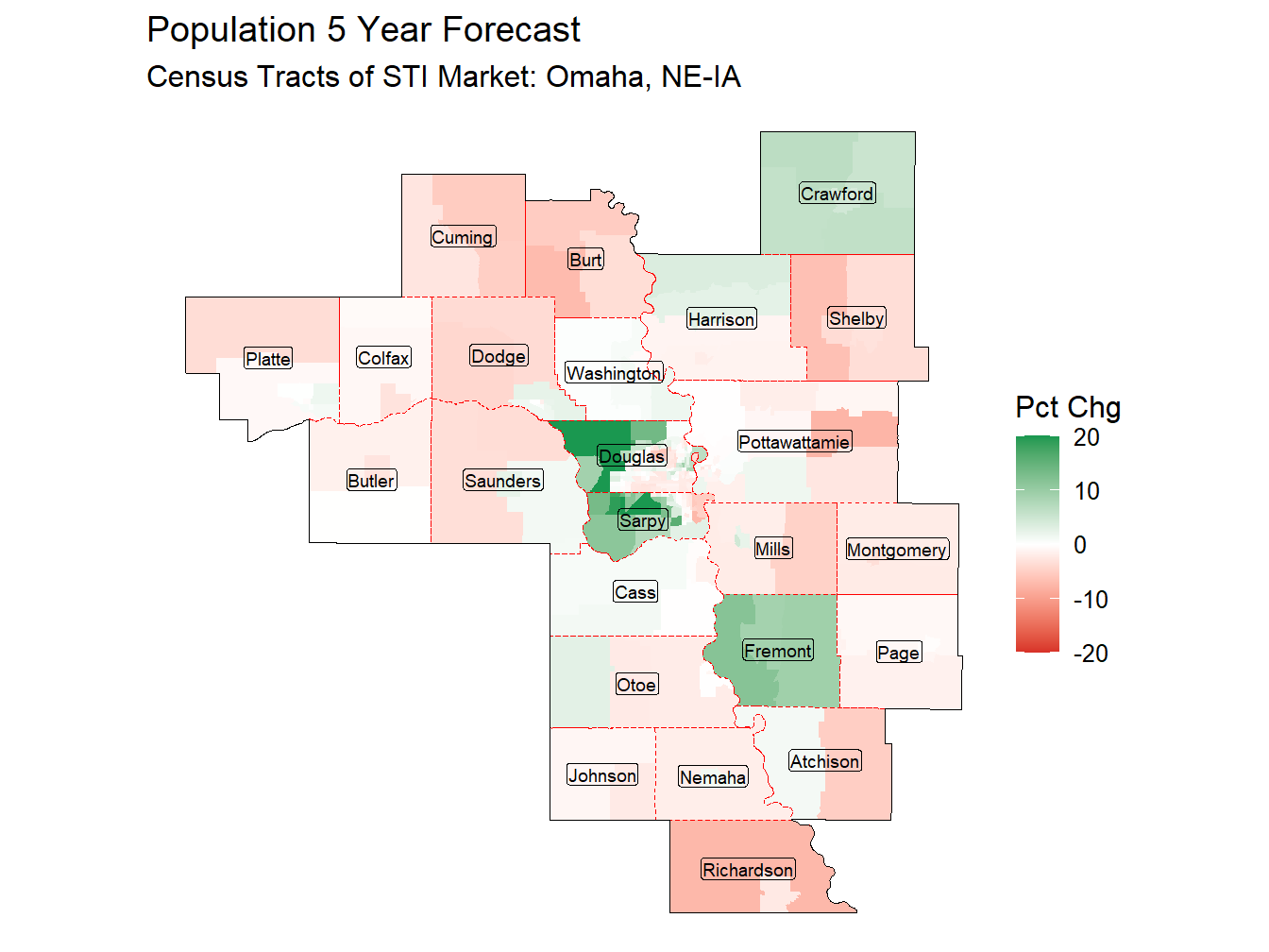 5 Year Percentage Change Thematic