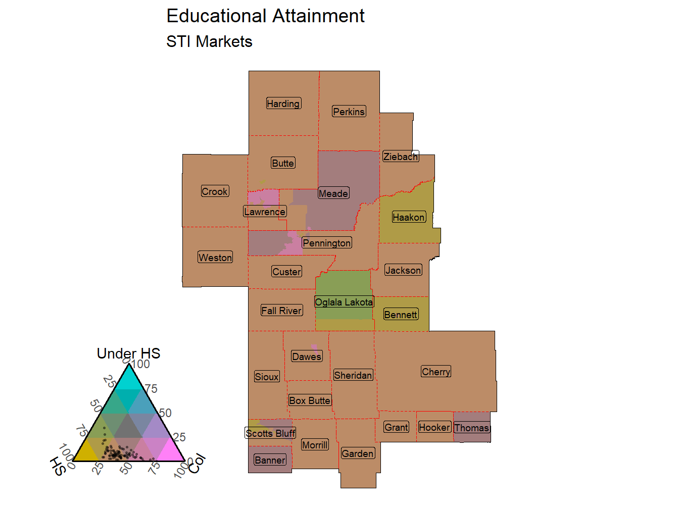Educational Attainment Tricolor